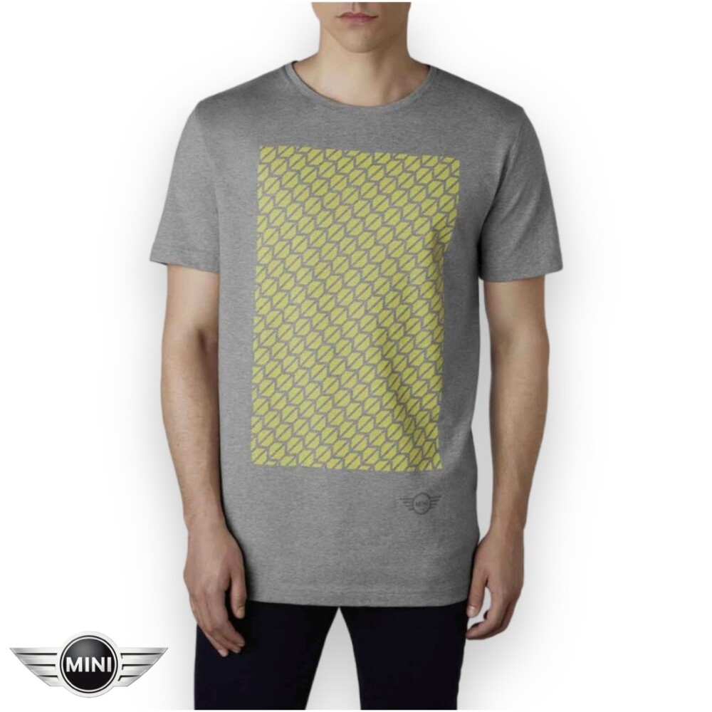MINI Men's Singet T-Shirt Yellow Graphic Tread
